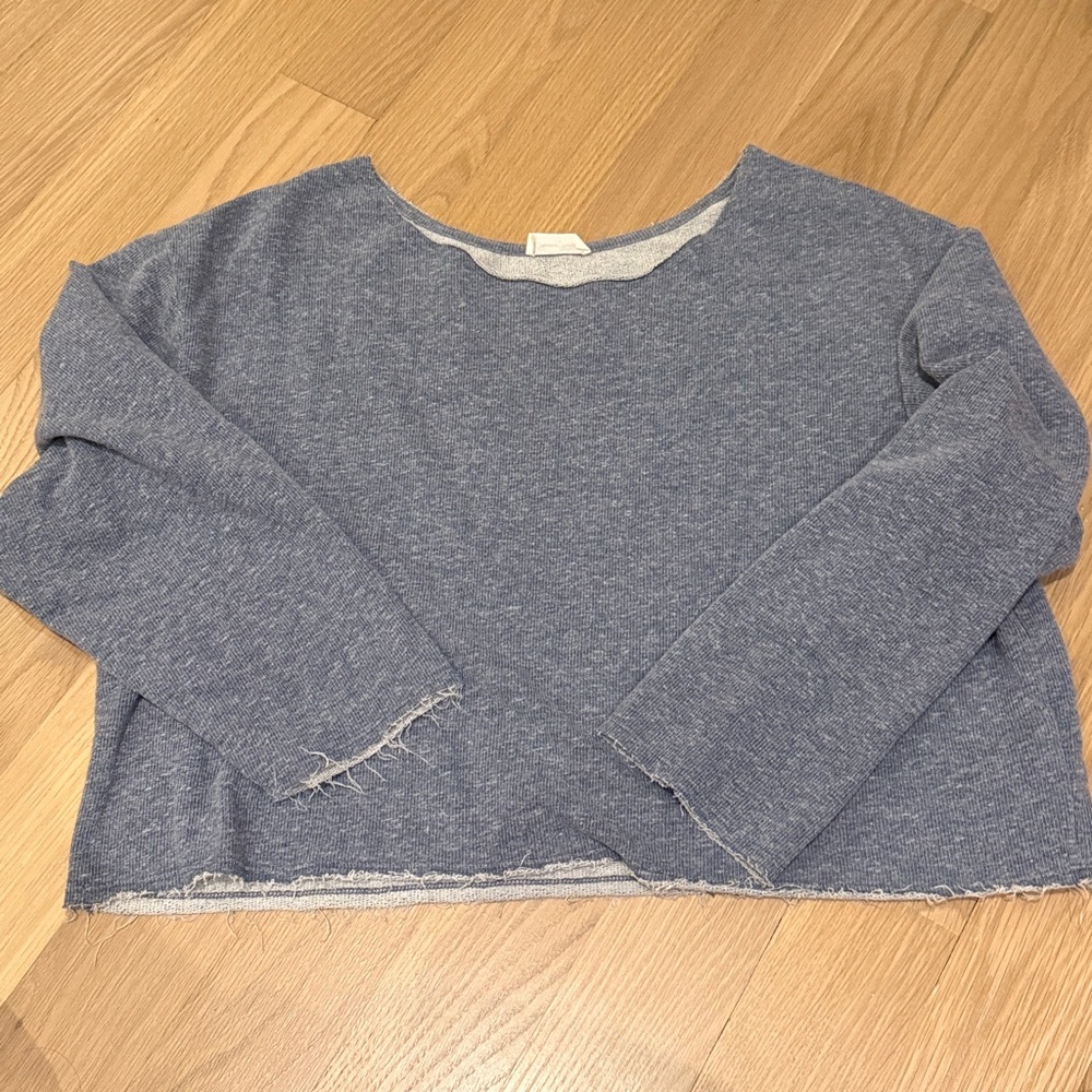 American Vintage Heather Blue Cropped Sweatshirt, s/m